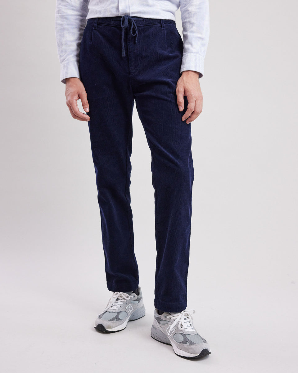 Pantalon Homme en velours côtelé Bleu Nuit Tanker - Image alternative