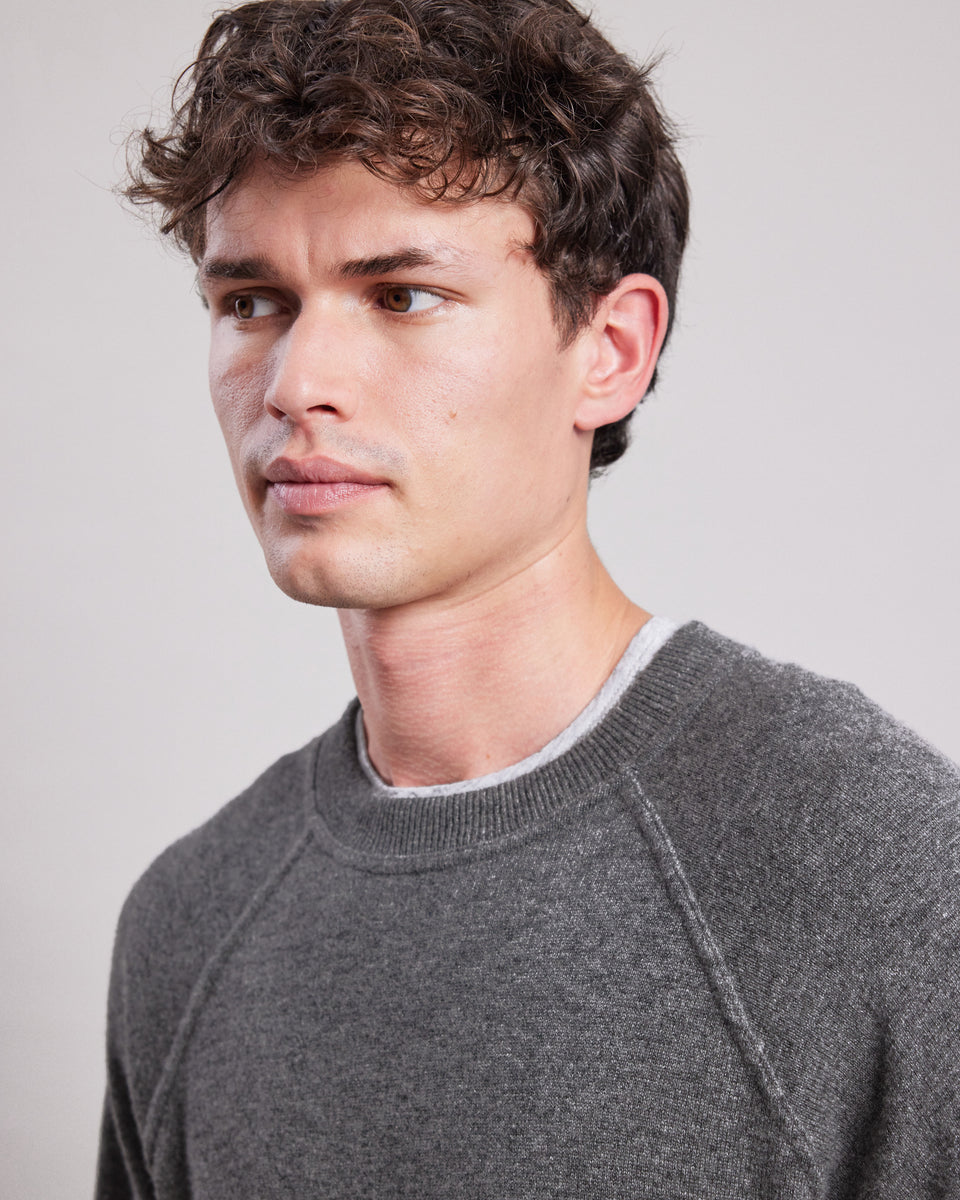 Pull Homme en laine & cachemire Gris - Image alternative